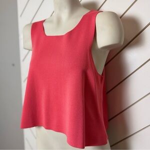 BcbgMaxazria | Sleeveless Top with Open Back Slit | Size S | Coral